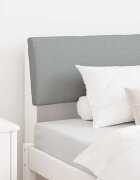 vidaXL Тапицирана табла Светлосиво 100 cm Солидно борово дърво