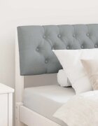 vidaXL Тапицирана табла Светлосиво 100 cm Солидно борово дърво