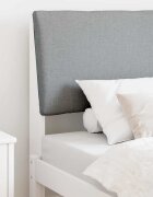 vidaXL Тапицирана табла Светлосиво 100 cm Солидно борово дърво