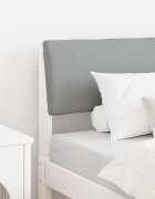 vidaXL Тапицирана табла Светлосиво 75 cm Солидно борово дърво