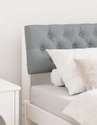 vidaXL Тапицирана табла Светлосиво 75 cm Солидно борово дърво