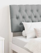 vidaXL Тапицирана табла Светлосиво 75 cm Солидно борово дърво