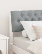 vidaXL Тапицирана табла Светлосиво 80 cm Солидно борово дърво