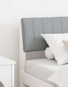 vidaXL Тапицирана табла Светлосиво 80 cm Солидно борово дърво
