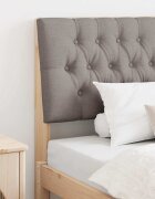 vidaXL Тапицирана табла Таупе 100 cm Солидно борово дърво