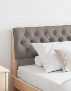 vidaXL Тапицирана табла Таупе 180 cm Солидно борово дърво