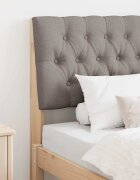 vidaXL Тапицирана табла Таупе 75 cm Солидно борово дърво