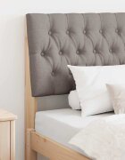 vidaXL Тапицирана табла Таупе 90 cm Солидно борово дърво