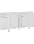 vidaXL Търговска работна маса с шкаф 240x60x96 см неръждаема стомана