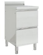 vidaXL Търговски кухненски шкаф с 2 чекмеджета 50x60x96 см