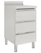 vidaXL Търговски кухненски шкаф с 3 чекмеджета 50x60x96 см