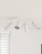vidaXL Таванен спот с прожектори Бяло 26 x 26 x 16 см Метал