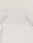 vidaXL Таванен спот с прожектори Бяло 26 x 6 x 16 см Метал