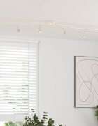 vidaXL Таванен спот с прожектори Никел 1765 x 95 x 14 см Стомана