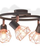 vidaXL Таванна лампа с 3 LED филамент крушки 12 W