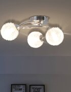 vidaXL Таванна лампа с 3 LED крушки G9 120 W