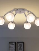 vidaXL Таванна лампа с 6 LED крушки G9 240 W