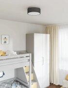 vidaXL Таванна лампа с прожектори Черно 30 x 30 x 135 см текстил