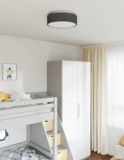 vidaXL Таванна лампа с прожектори Черно 38 x 38 x 135 см текстил