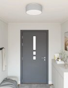 vidaXL Таванна лампа с прожектори Сив 38 x 38 x 135 см текстил