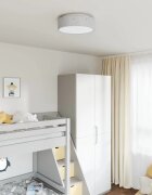 vidaXL Таванна лампа с прожектори Сив 38 x 38 x 135 см текстил