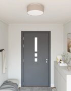 vidaXL Таванна лампа с прожектори Таупе 38 x 38 x 135 см текстил