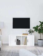 vidaXL ТB шкаф бял 100x35x40 см инженерно дърво