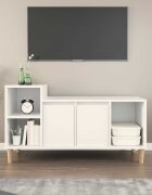 vidaXL ТB шкаф бял 100x35x55 см инженерно дърво