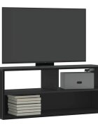 vidaXL ТB шкаф черен 100x31x395 см инженерно дърво и метал
