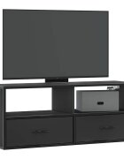 vidaXL ТB шкаф черен 100x31x395 см инженерно дърво и метал
