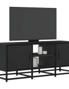 vidaXL ТB шкаф черен 100x35x41 см инженерно дърво и метал