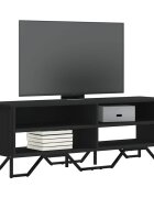 vidaXL ТB шкаф черен 122x34x41 см инженерно дърво
