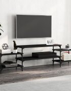 vidaXL ТB шкаф черен 197x35x52 см инженерно дърво