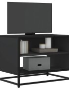 vidaXL ТB шкаф черен 61x40x46 см инженерно дърво и метал