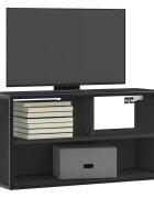 vidaXL ТB шкаф черен 80x31x395 см инженерно дърво и метал