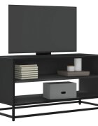 vidaXL ТB шкаф черен 91x40x46 см инженерно дърво и метал