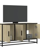 vidaXL ТB шкаф дъб сонома 100x35x50 см инженерно дърво и метал