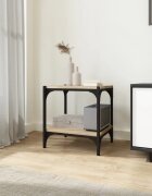 vidaXL ТB шкаф дъб сонома 40x33x41 см инженерно дърво и стомана