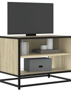 vidaXL ТB шкаф дъб сонома 61x40x46 см инженерно дърво и метал
