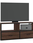 vidaXL ТB шкаф кафяв дъб 100x31x395 см инженерно дърво и метал
