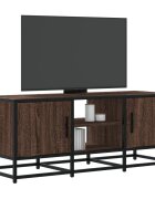 vidaXL ТB шкаф кафяв дъб 100x35x41 см инженерно дърво и метал