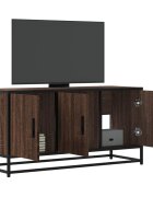 vidaXL ТB шкаф кафяв дъб 100x35x50 см инженерно дърво и метал