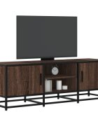 vidaXL ТB шкаф кафяв дъб 120x35x41 см инженерно дърво и метал