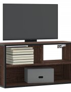 vidaXL ТB шкаф кафяв дъб 80x31x395 см инженерно дърво и метал