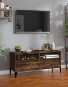 vidaXL ТB шкаф опушен дъб 100x345x445 см инженерно дърво