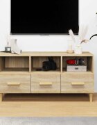 vidaXL ТB шкаф опушен дъб 102x36x50 см инженерно дърво