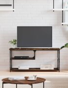 vidaXL ТB шкаф опушен дъб 103x38x465 см инженерно дърво и стомана
