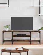 vidaXL ТB шкаф опушен дъб 121x35x45 см инженерно дърво и желязо