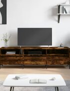 vidaXL ТB шкаф опушен дъб 150x30x445 см инженерно дърво