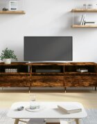 vidaXL ТB шкаф опушен дъб 150x30x445 см инженерно дърво